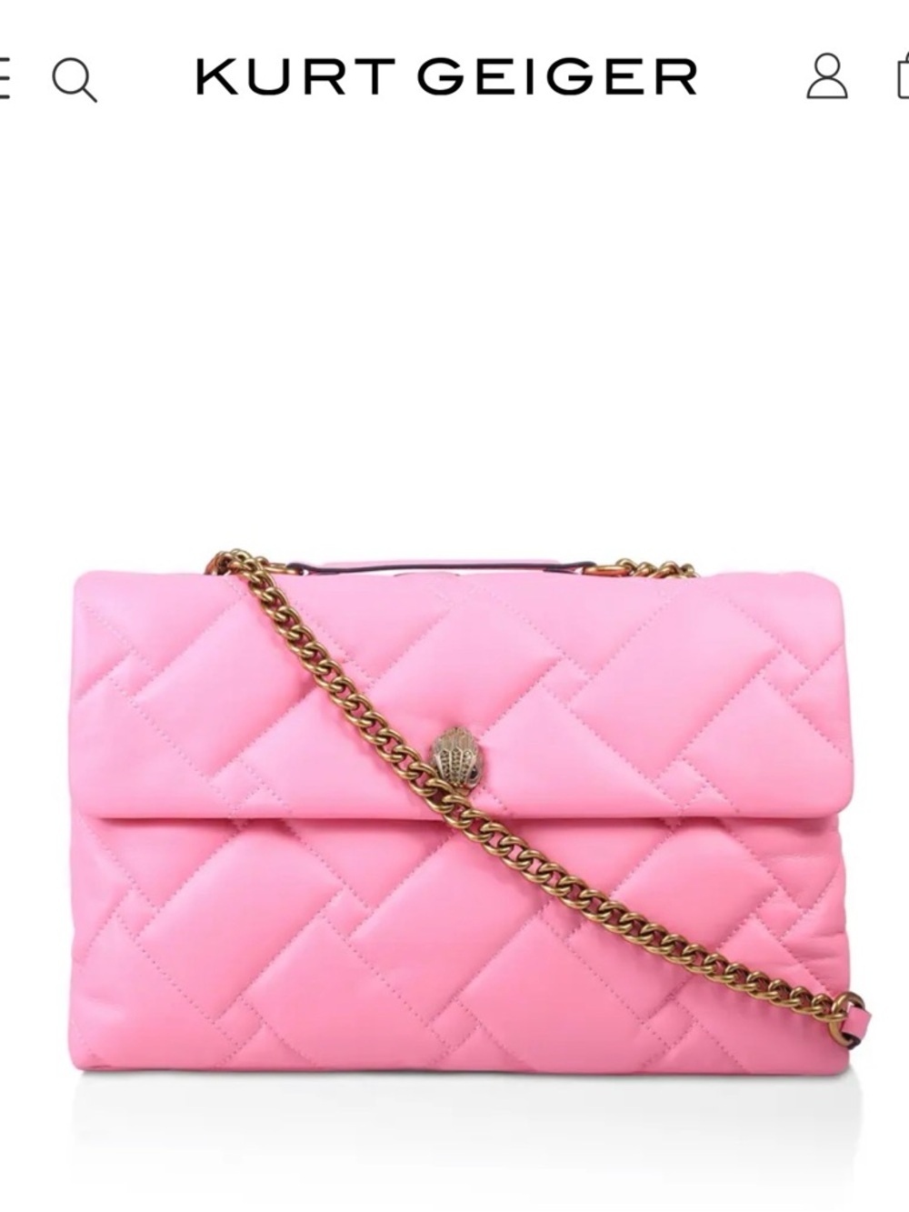 Kurt Geiger Kensington X-large hot pink bag - Picture 10 of 12
